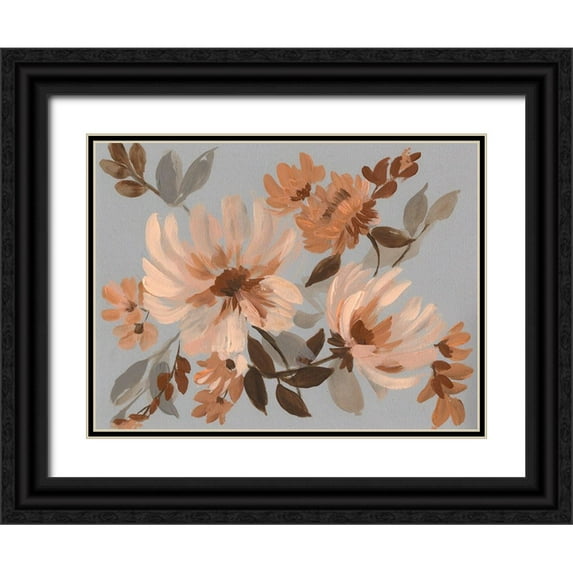 Goldberger, Jennifer 24x19 Black Ornate Wood Framed with Double Matting Museum Art Print Titled - Autumns Bouquet II