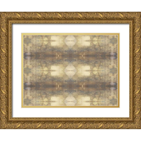 Goldberger, Jennifer 24x19 Gold Ornate Wood Framed with Double Matting Museum Art Print Titled - Mirrored Abstraction III