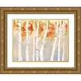 thumbnail image 1 of Goldberger, Jennifer 24x19 Gold Ornate Wood Framed with Double Matting Museum Art Print Titled - Swaying Birches II, 1 of 4