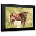 thumbnail image 1 of Goldberger, Jennifer 24x20 Black Modern Framed Museum Art Print Titled - Cow in the Field I, 1 of 5