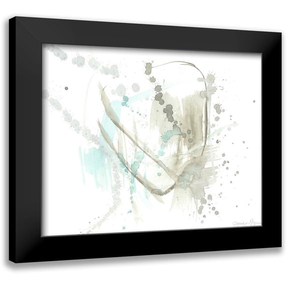 Goldberger, Jennifer 24x20 Black Modern Framed Museum Art Print Titled - Minty Taupe II