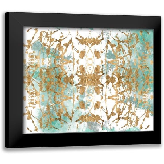 Goldberger, Jennifer 24x20 Black Modern Framed Museum Art Print Titled - Verdant Mirror II