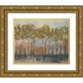 thumbnail image 1 of Goldberger, Jennifer 24x20 Gold Ornate Wood Framed with Double Matting Museum Art Print Titled - Ochre Treeline I, 1 of 4