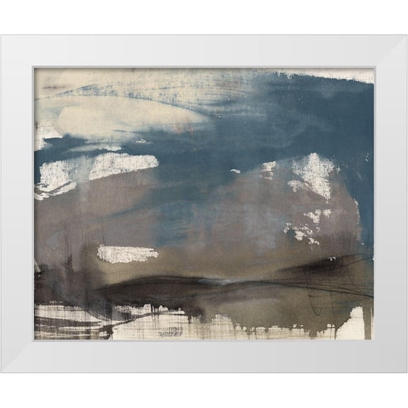 Goldberger, Jennifer 24x20 White Modern Wood Framed Museum Art Print Titled - Kinetic Coastline II