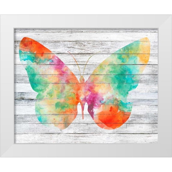 Goldberger, Jennifer 24x20 White Modern Wood Framed Museum Art Print Titled - Wings on Wood I