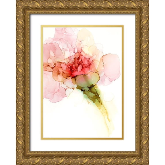 Goldberger, Jennifer 24x32 Gold Ornate Wood Framed with Double Matting Museum Art Print Titled - Flower Passion II