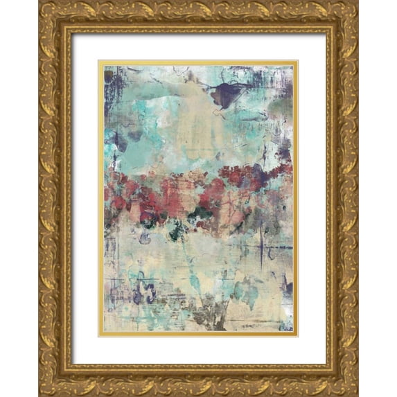 Goldberger, Jennifer 24x32 Gold Ornate Wood Framed with Double Matting Museum Art Print Titled - Marsala Field I