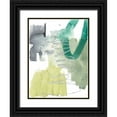 thumbnail image 1 of Goldberger, Jennifer 25x32 Black Ornate Wood Framed with Double Matting Museum Art Print Titled - Graffiti Green IV, 1 of 4