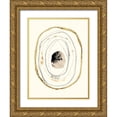thumbnail image 1 of Goldberger, Jennifer 25x32 Gold Ornate Wood Framed with Double Matting Museum Art Print Titled - Paper, Gold and Smoke I, 1 of 4