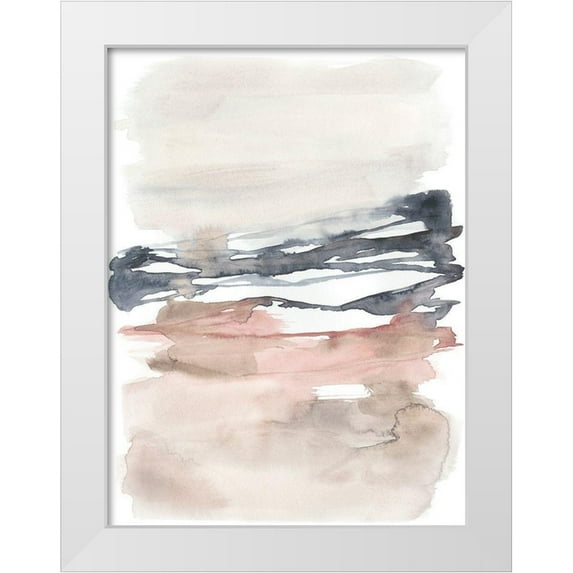 Goldberger, Jennifer 25x32 White Modern Wood Framed Museum Art Print Titled - Tiered Horizon Line I