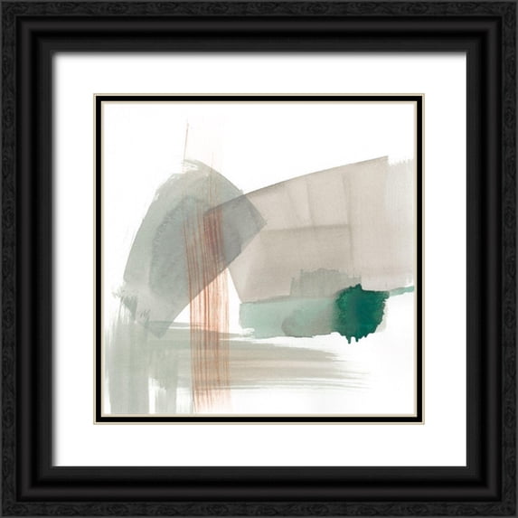Goldberger, Jennifer 26x26 Black Ornate Wood Framed with Double Matting Museum Art Print Titled - Earthy Gestures IV