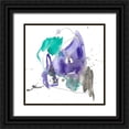thumbnail image 1 of Goldberger, Jennifer 26x26 Black Ornate Wood Framed with Double Matting Museum Art Print Titled - Emerald and Ultraviolet I, 1 of 4