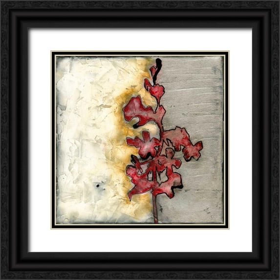 Goldberger, Jennifer 26x26 Black Ornate Wood Framed with Double Matting Museum Art Print Titled - Platinum Silhouette III