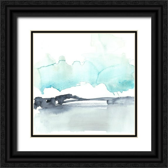 Goldberger, Jennifer 26x26 Black Ornate Wood Framed with Double Matting Museum Art Print Titled - Snow Line VI