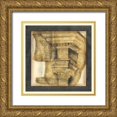 thumbnail image 1 of Goldberger, Jennifer 26x26 Gold Ornate Wood Framed with Double Matting Museum Art Print Titled - Antique Capitals IV, 1 of 4