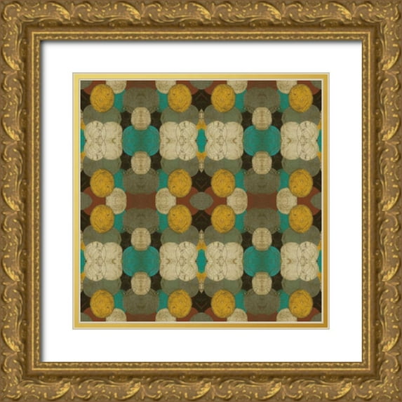 Goldberger, Jennifer 26x26 Gold Ornate Wood Framed with Double Matting Museum Art Print Titled - Circular Repeat II