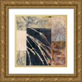thumbnail image 1 of Goldberger, Jennifer 26x26 Gold Ornate Wood Framed with Double Matting Museum Art Print Titled - Indigo Layers II, 1 of 4