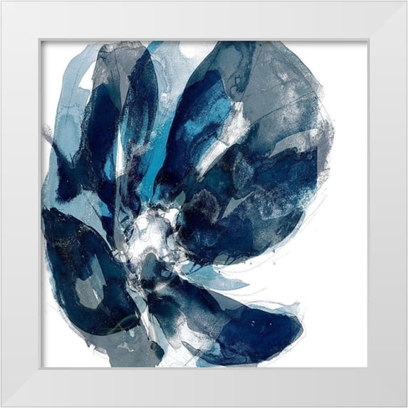 Goldberger, Jennifer 26x26 White Modern Wood Framed Museum Art Print Titled - Blue Exclusion II