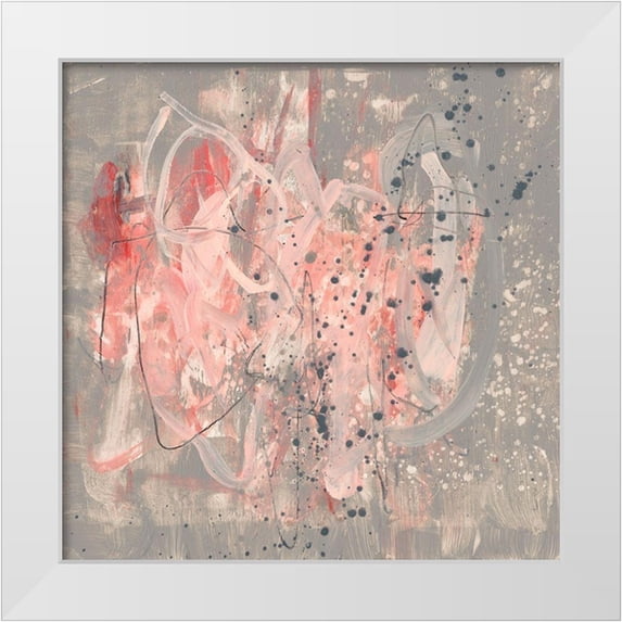 Goldberger, Jennifer 26x26 White Modern Wood Framed Museum Art Print Titled - Blush Kinesis II