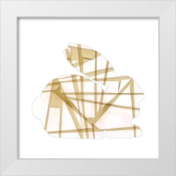 Goldberger, Jennifer 26x26 White Modern Wood Framed Museum Art Print Titled - Geometric Rabbit IV