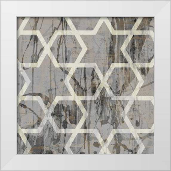 Goldberger, Jennifer 26x26 White Modern Wood Framed Museum Art Print Titled - Neutral Metric VII
