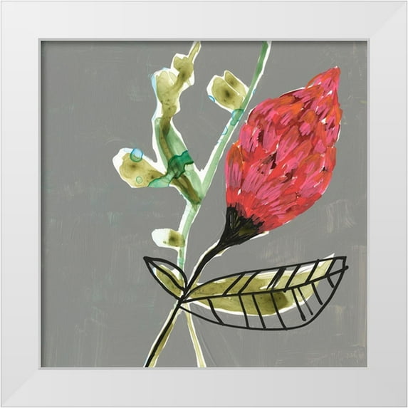 Goldberger, Jennifer 26x26 White Modern Wood Framed Museum Art Print Titled - Tropic Botanicals VII