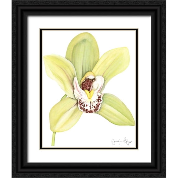 Goldberger, Jennifer 26x32 Black Ornate Wood Framed with Double Matting Museum Art Print Titled - Small Orchid Beauty II