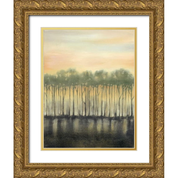 Goldberger, Jennifer 26x32 Gold Ornate Wood Framed with Double Matting Museum Art Print Titled - Dusk in Spring