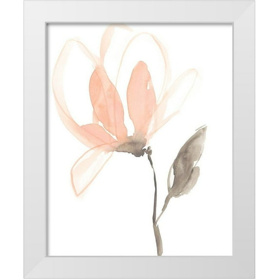 Goldberger, Jennifer 26x32 White Modern Wood Framed Museum Art Print Titled - Blush Petals I
