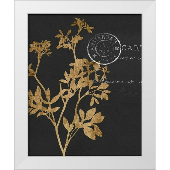 Goldberger, Jennifer 26x32 White Modern Wood Framed Museum Art Print Titled - Golden Leaves III