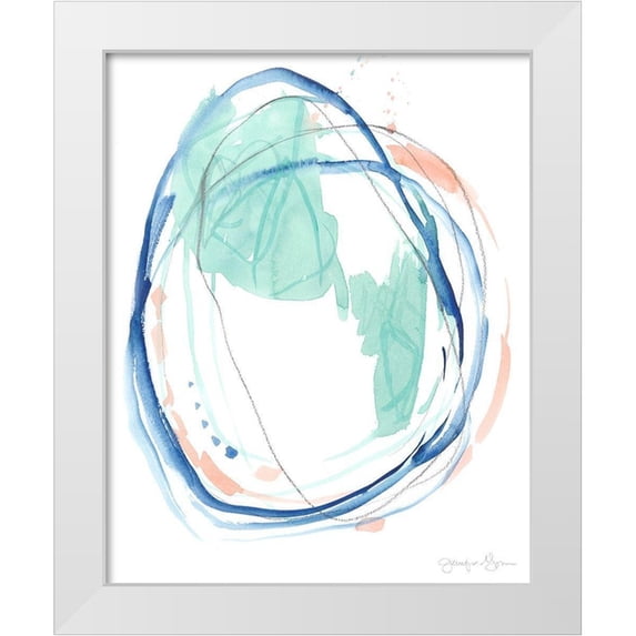 Goldberger, Jennifer 26x32 White Modern Wood Framed Museum Art Print Titled - Right Round II
