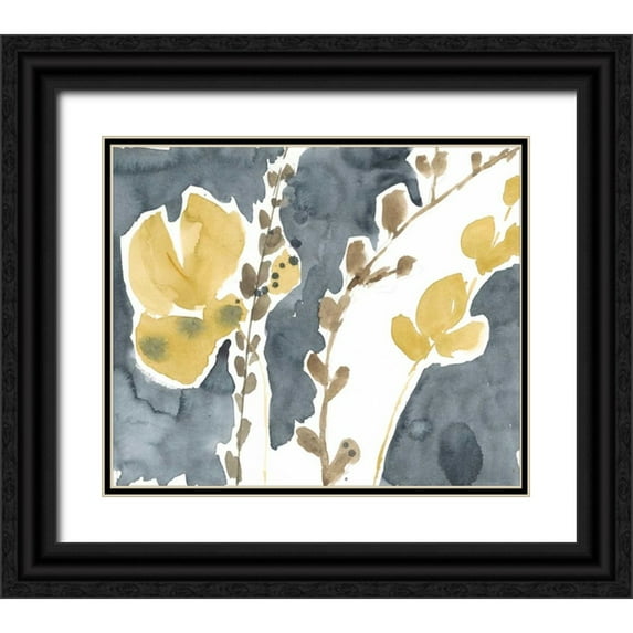 Goldberger, Jennifer 30x26 Black Ornate Wood Framed with Double Matting Museum Art Print Titled - Branch Contours V