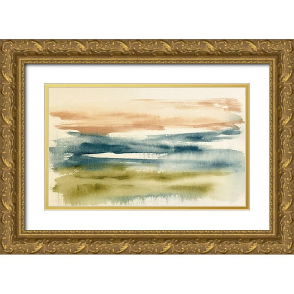 Goldberger, Jennifer 32x21 Gold Ornate Wood Framed with Double Matting Museum Art Print Titled - Blended Horizon I