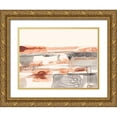 thumbnail image 1 of Goldberger, Jennifer 32x25 Gold Ornate Wood Framed with Double Matting Museum Art Print Titled - Terra Cotta Lines II, 1 of 4