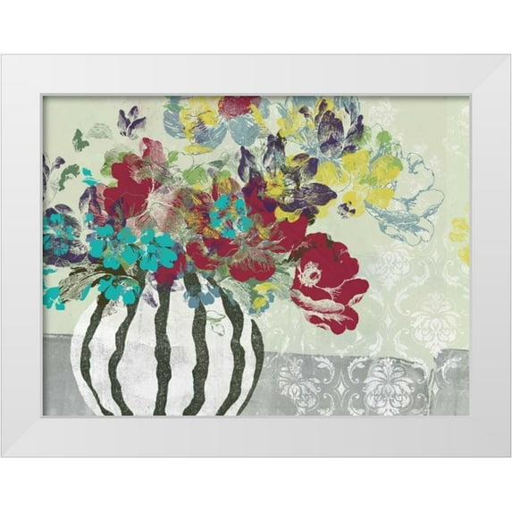 Goldberger, Jennifer 32x25 White Modern Wood Framed Museum Art Print Titled - Spray of Flowers I