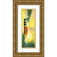 thumbnail image 1 of Goldberger, Jennifer 7x14 Gold Ornate Wood Framed with Double Matting Museum Art Print Titled - Aquamarine Aura VI, 1 of 4