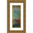 thumbnail image 1 of Goldberger, Jennifer 8x14 Gold Ornate Wood Framed with Double Matting Museum Art Print Titled - Lush Filigree V, 1 of 4