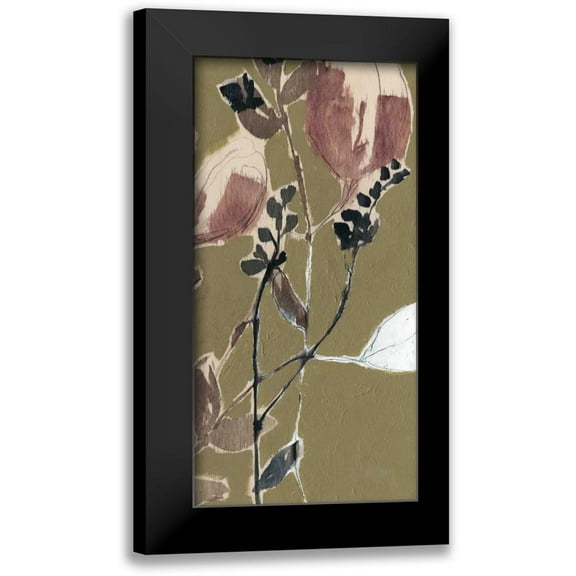 Goldberger, Jennifer 9x14 Black Modern Framed Museum Art Print Titled - Mauve on Olive II