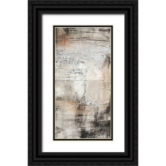 Goldberger, Jennifer 9x14 Black Ornate Wood Framed with Double Matting Museum Art Print Titled - Black, White and Bronze II