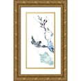 thumbnail image 1 of Goldberger, Jennifer 9x14 Gold Ornate Wood Framed with Double Matting Museum Art Print Titled - Ocean Etude Triptych I, 1 of 4