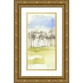 thumbnail image 1 of Goldberger, Jennifer 9x14 Gold Ornate Wood Framed with Double Matting Museum Art Print Titled - Split Treeline I, 1 of 4