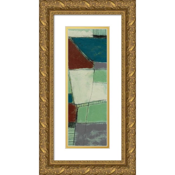 Goldberger, Jennifer 9x18 Gold Ornate Wood Framed with Double Matting Museum Art Print Titled - Deconstructed III