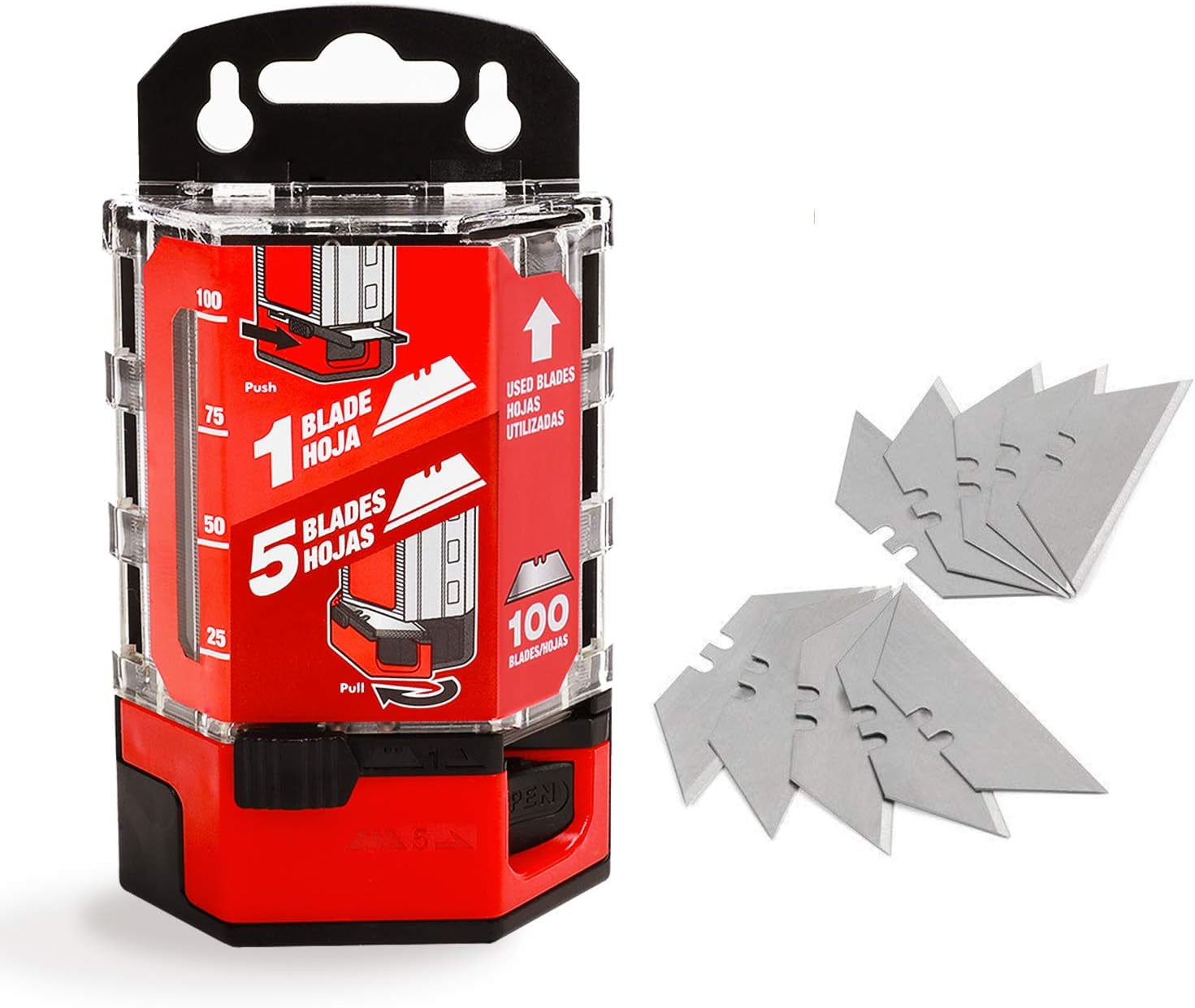 Goldblatt 100-Pack Utility Blades Premium Tempered SK2M Steel with