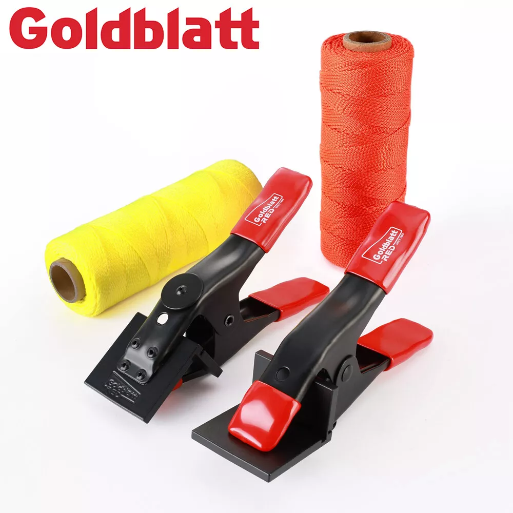 Goldblatt 4PCS Concrete Tools Set 2PCS Masonry Line Rolls 2PCS Mason Line Clamps
