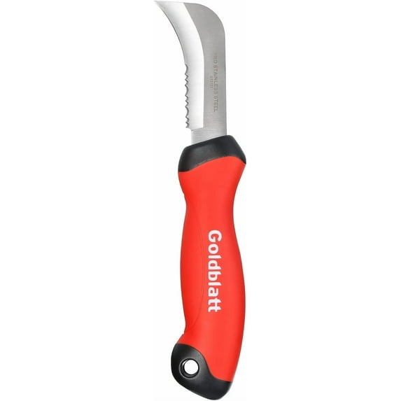 Goldblatt Linoleum Knife - Stainless Steel Roofing & Flooring Knife, Carpenter Knife, Linoleum Cutter with Soft-grip Handle, Hook Knife for Cutting Carpet, Cable Skinning, Wallpaper, Turf