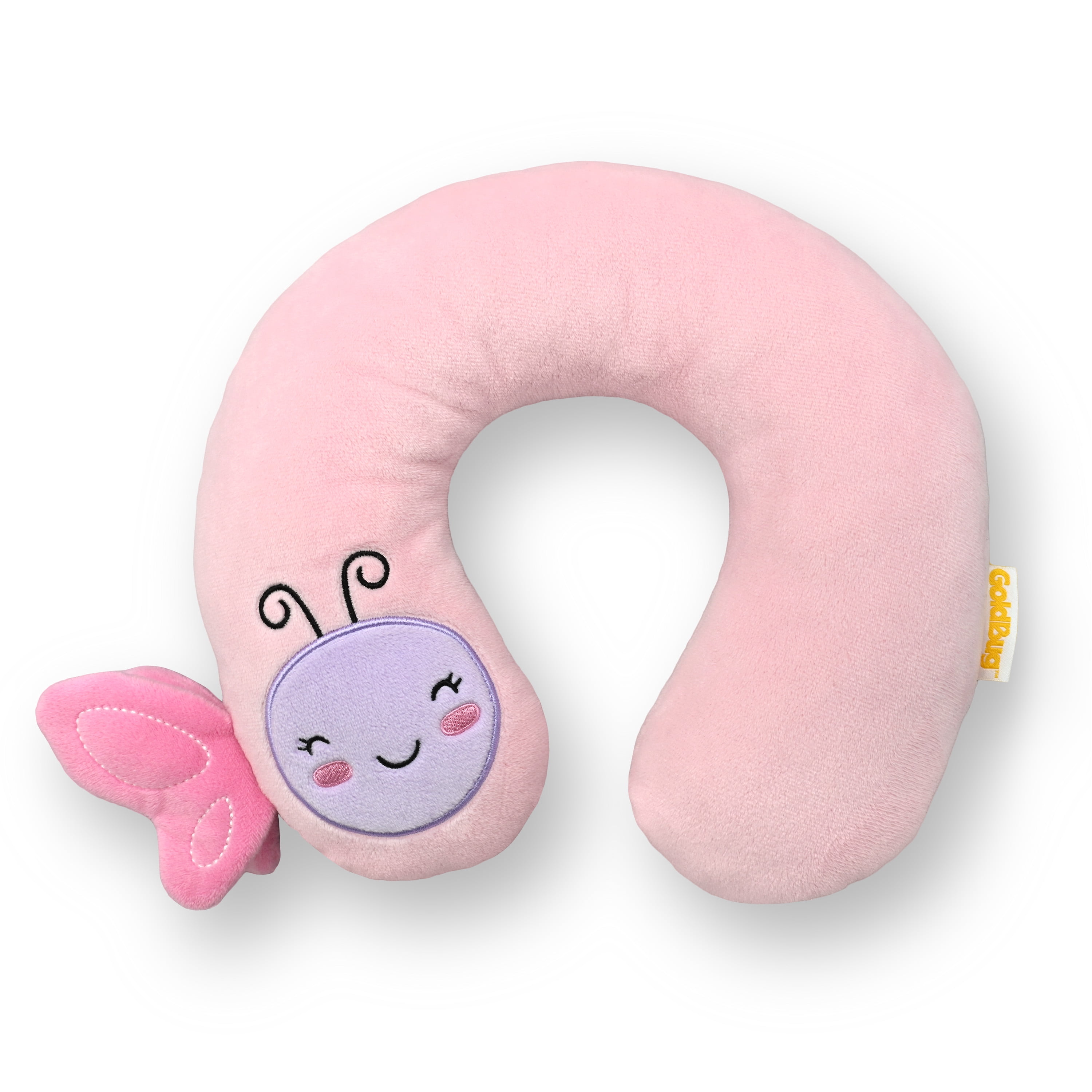 Goldbug Travel Pillow, Head and Neck Support for Toddlers, Butterfly
