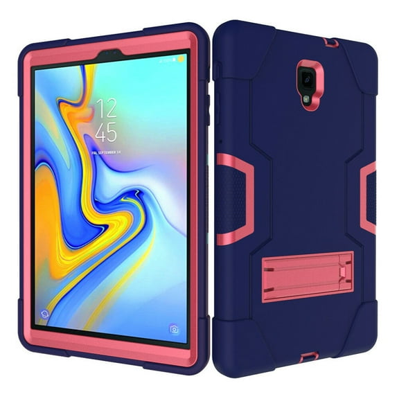 Goldcherry For Galaxy Tab A 10.5 Case,Hybrid Shockproof Rugged Anti-Impact Drop Protection Built with Kickstand For Samsung Galaxy Tab A 10.5 SM-T590 Wi-Fi /SM-T595 LTE Tablet(Navy/Pink)