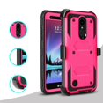 thumbnail image 1 of Goldcherry For LV3 2018 Case, LG Zone 4/LG Aristo 2/Aristo 3/K8 2018/X210 case , Heavy-Duty Shockproof Full Body Rugged Hybrid Case with Rotating Belt Clip and Bracket Armor Cover(Pink), 1 of 7