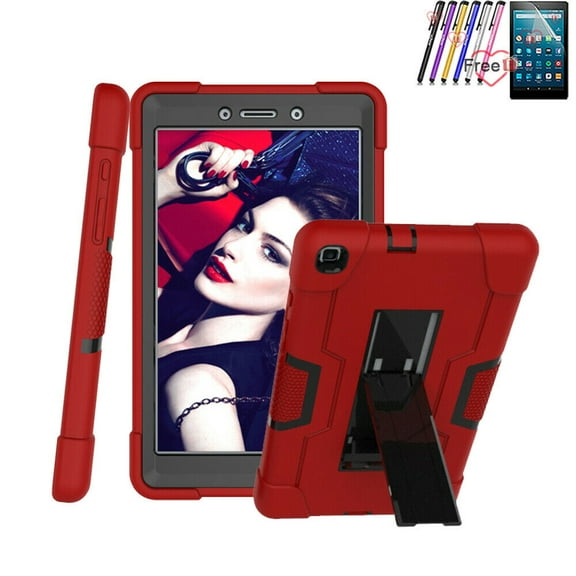 Goldcherry for Galaxy Tab A 8.0 Inch SM-T290 Tablet Case,Heavy Duty Shockproof Hybrid Rugged Armor Full Body Protective With Kickstand Samsung Galaxy Tab A 8.0 Inch 2019 SM-T290 / SM-T295(Red+Black)