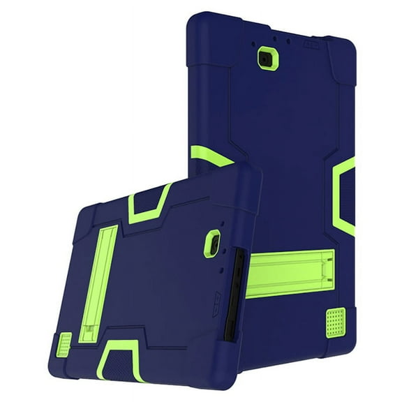 Goldcherry for RCA Galileo Pro 11.5 Inch Tablet Case,Heavy Duty Shockproof Hybrid Rugged Armor Full Body Cover With Kickstand RCA Galileo Pro RCT6513W87DK C 11.5 inch 2018 Released(Navy Blue+Green)
